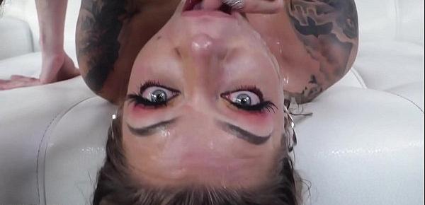  Throated - Karma Rx Gets Face Destroyed From Messy Mouth Fuck